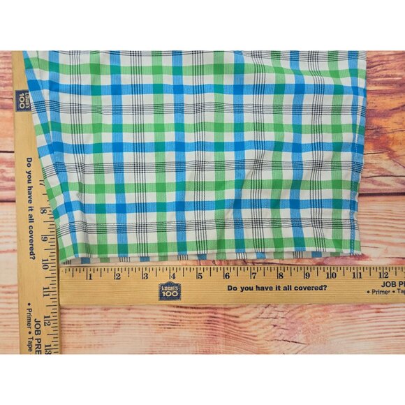 Nike Golf Mens Plaid Dri-Fit Shorts 34 Lightweight Blue Green - Picture 7 of 7